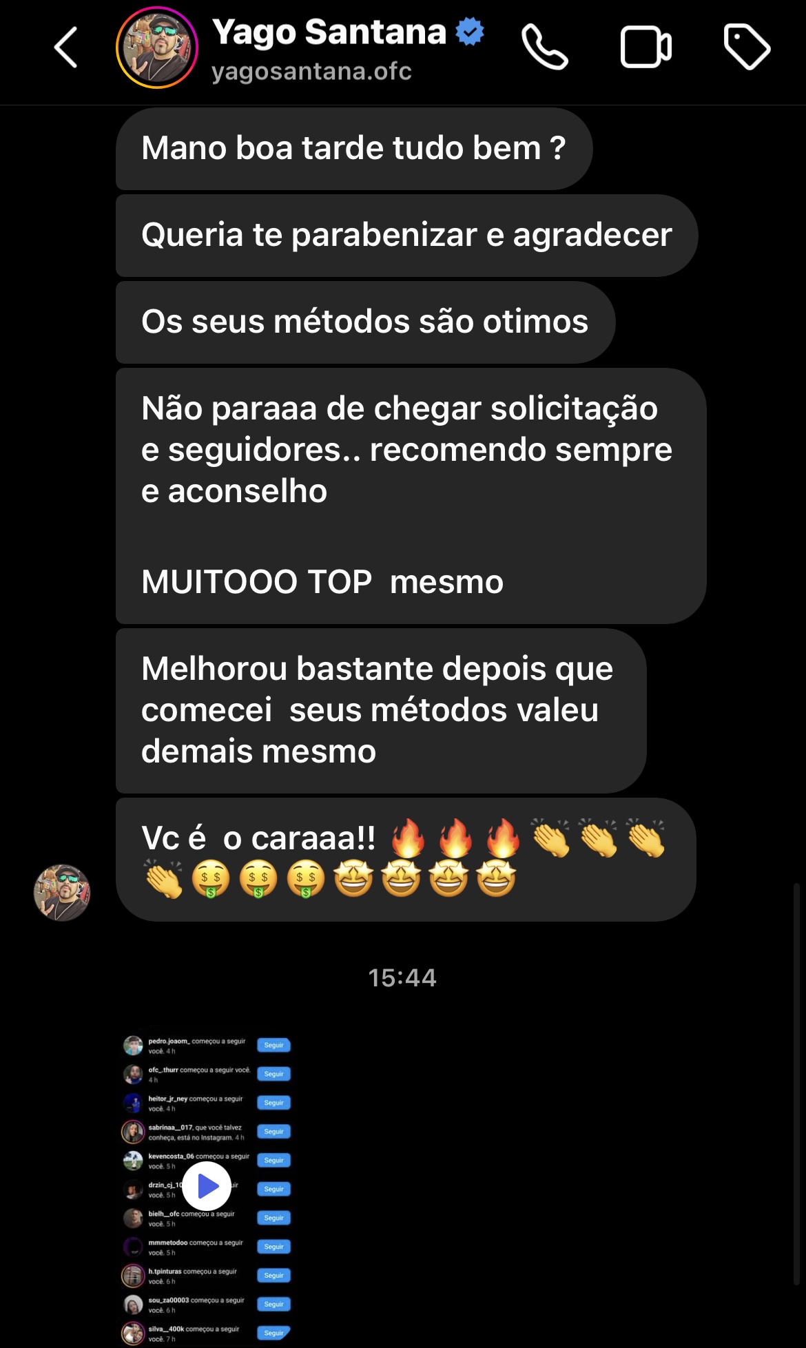 Feedbacks de clientes